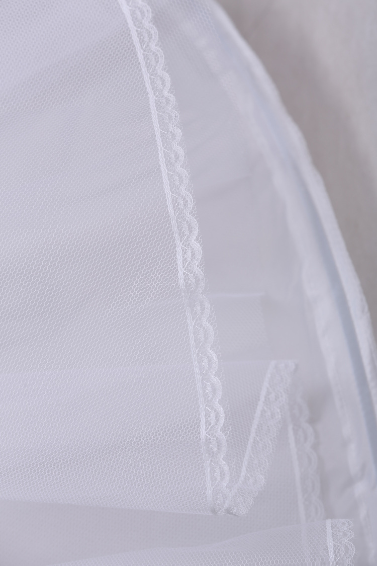 Mariée 1 cerceau jupon Long A Type Tulle jupes femmes sous-jupe pour robe de mariée Lolita