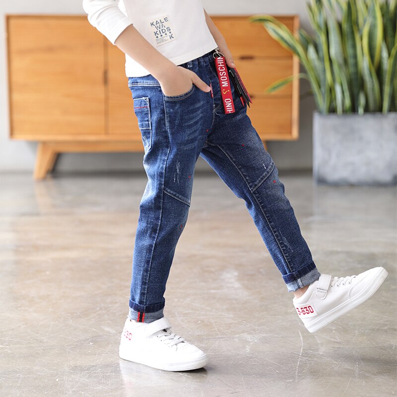 IENENS, pantalones vaqueros para niños, ropa a la , pantalones clásicos, ropa de mezclilla para niños, pantalones largos casuales para chicos guapos, 5-13 años