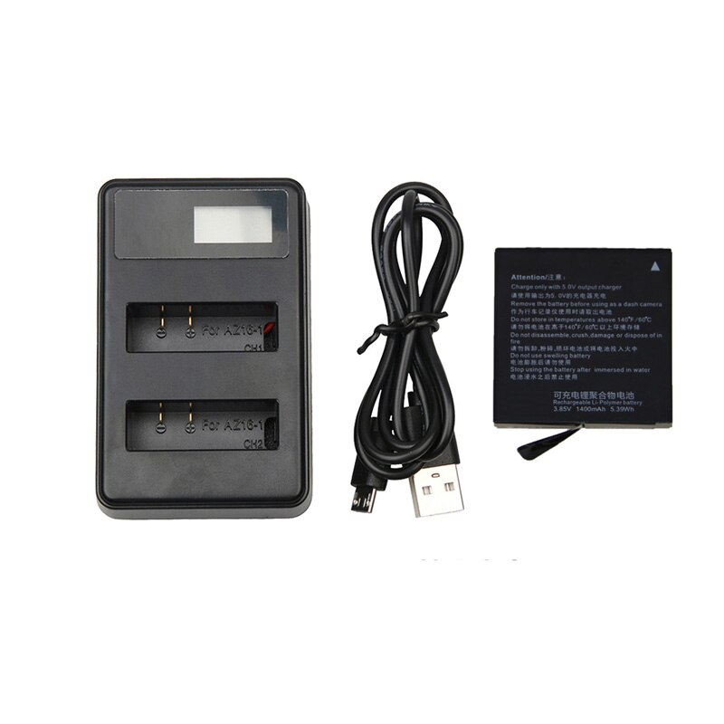 xiaoyi 2 4k,yi lite Charger For Lithium Battery + LCD Smart Battery For Original Xiaomi Yi 4k 4k+ YI Lite 360 Action Camera: 1 Charger 1 Battery