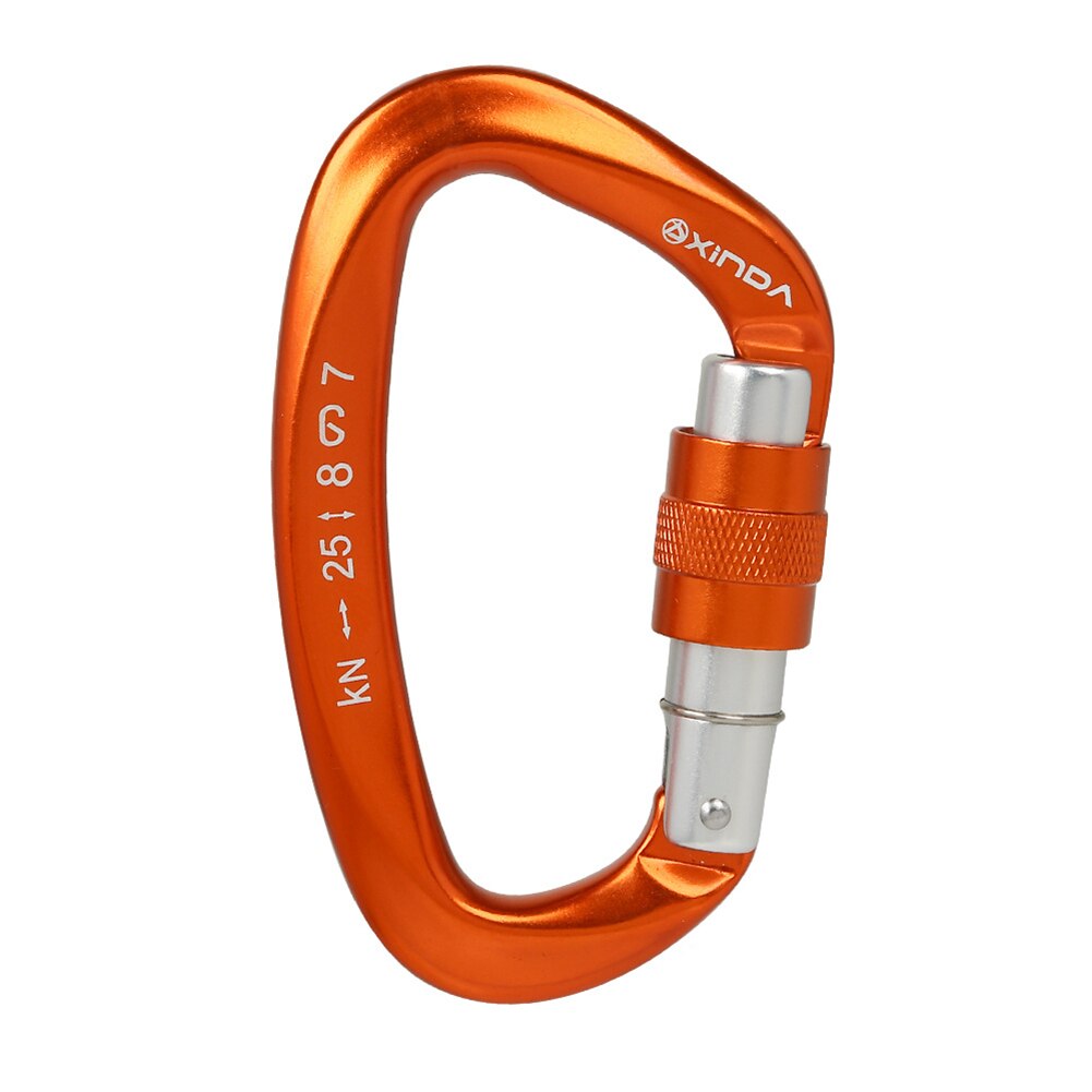 25kn outdoor karabijnhaak clip karabijnhaak kleine sleutelhanger kamperen sport karabijnhaak hoge draagkracht: Oranje
