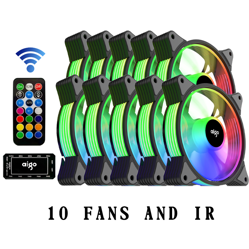 Aigo AR12 Cooler PC Cooling Argb Fan RGB Fan 120mm Fan Cooler RGB Cooling Argb Mute IR AURA SYNC Computer Gaming Fans For PC