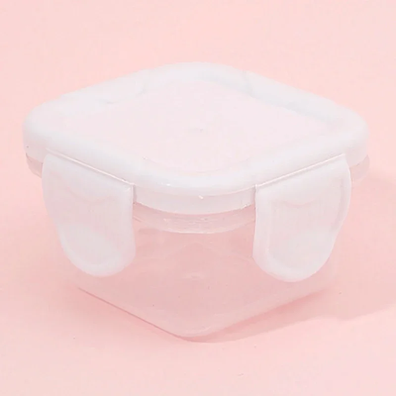 Caja de almacenamiento de cocina, pequeños contenedores de plástico, contenedor de almacenamiento de alimentos, caja sellada con calefacción refrigerada hermética a prueba de humedad: BLANCO
