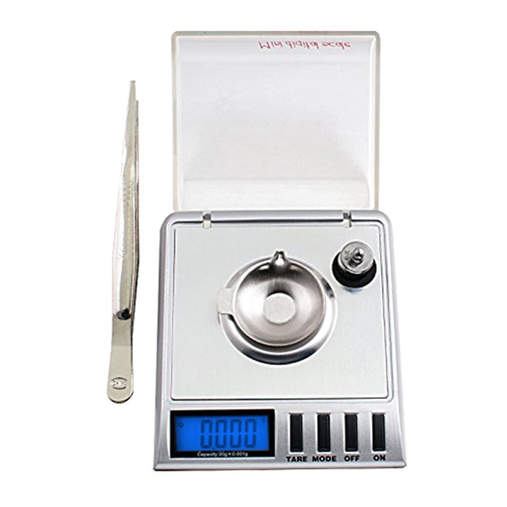 Balance de rechargement avec poids de calibrage de 30g, haute précision, pour bijoux, avec écran LCD, batterie incluse: B