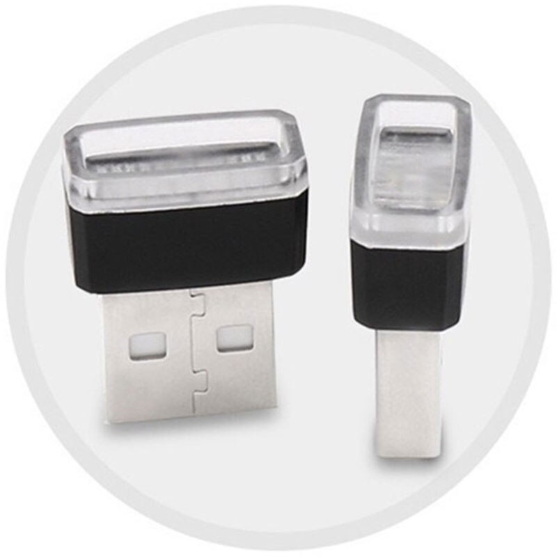 2 stk bil usb lille lys ledet atmosfære lampe modificeret belysning indretning til tesla model 3 x s bil tilbehør