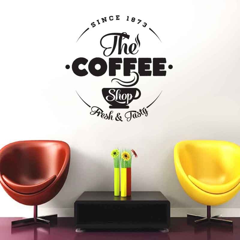 Coffee Shop Sticker Milk tea Decal Cafe Cup Poster Vinyl Art Wall Decor Mural Decoration Break Bread Glass Decals