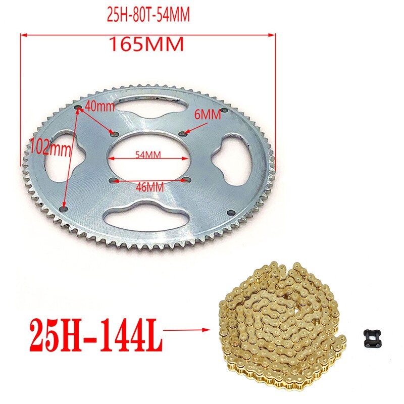 25H 55T 65T 68T 70T 80T 92T Tand 29/54/55mm Tandwiel Voor 47CC 49CC Mini Moto Atv Quad Dirt Pit Pocket Bike: P