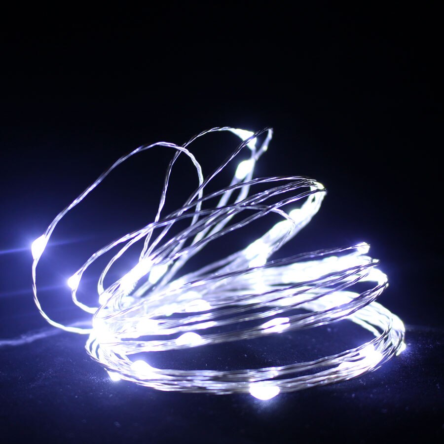 Gebühr Girlande Schnur LED Licht Dekor Weihnachten Außen Dekoration Bunte Gebühr Licht Dekoration 0,75 M 2M Zubehör: Weiß / 0.75M 15LED