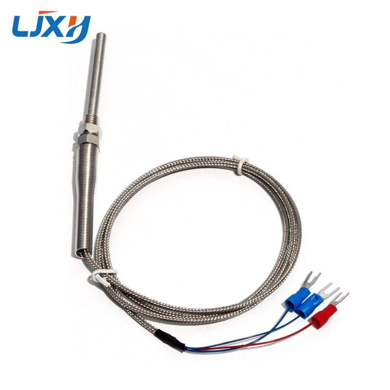 LJXH PT100 Thermocouple Temperature Sensor Probe M8x1.25 Thread Industrial Sensor 5x50mm Probe