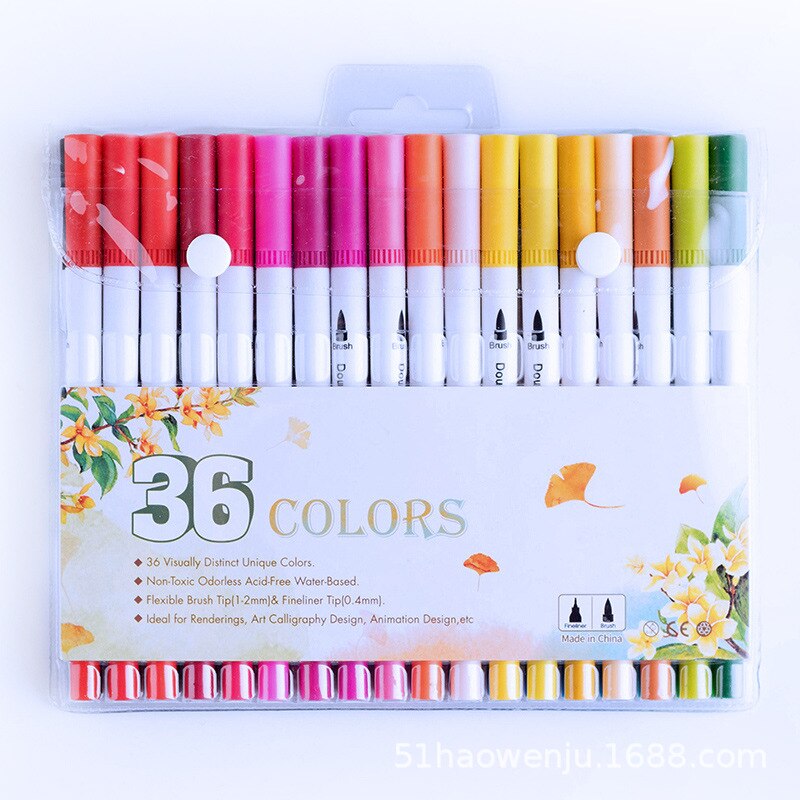12/24/36/48/60/100colors/set Dual Tip Art Marker Pen Stationery Art Suppliers Brush Pen Artist Presented By Kevin&sasa Crafts: 36 Colors