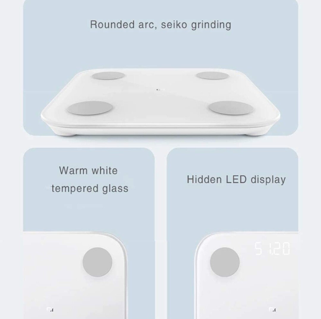 ORIGINAL XIAOMI-Xiaomi Mi Body Composition Scale 2 smart weight Scale White. Original digital scale with Bluetooth 5.0 LED display Compatible with Android, iOs. BMI, bisceral fat, bone mass. APP MiFit