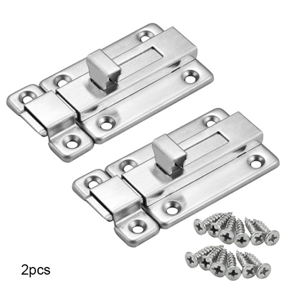 Stainless Steel Door Bolts Latch Sliding Door Lock Slide Bolts for Internal Doors AUG889: 2pcs
