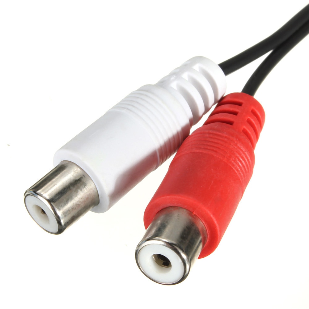 convertidor RCA de altavoz para coche de 2 canales de alto a bajo nivel, negro, duradero, con cable de tierra adecuado para coche