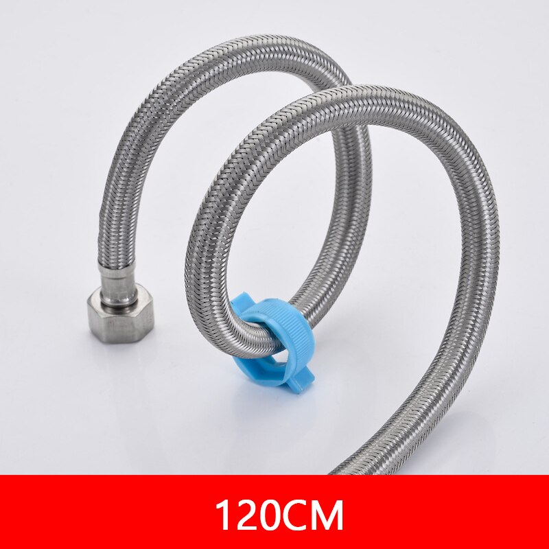Tuyau Flexible de plomberie en acier inoxydable, robinets de alimentaire, lignes d&#39;approvisionnement en eau, serpent, pour évier de cuisine, accessoires de salle de bains: 120CM
