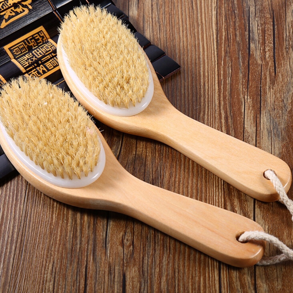 1pc Massager Bath Shower Back Spa Scrubber Brushes Dry Skin Exfoliation Brush Body Natural