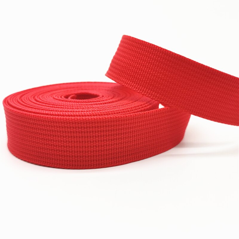 5 Meters 25mm PP Ribbon Belt Bag Webbing Pit Pattern Webbing Knapsack Strapping Sewing Bag Belt Accessories: Red