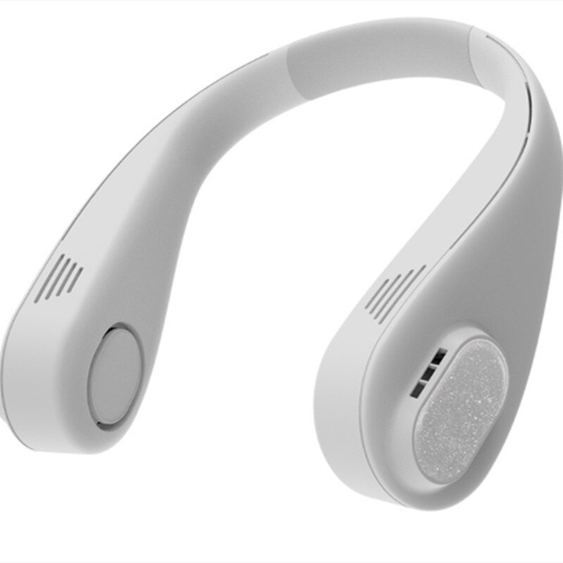 Bladeless Neck Fan - 4000mAh USB Rechargeable - Silent Portable Wearable Fan for Outdoor Sports: White