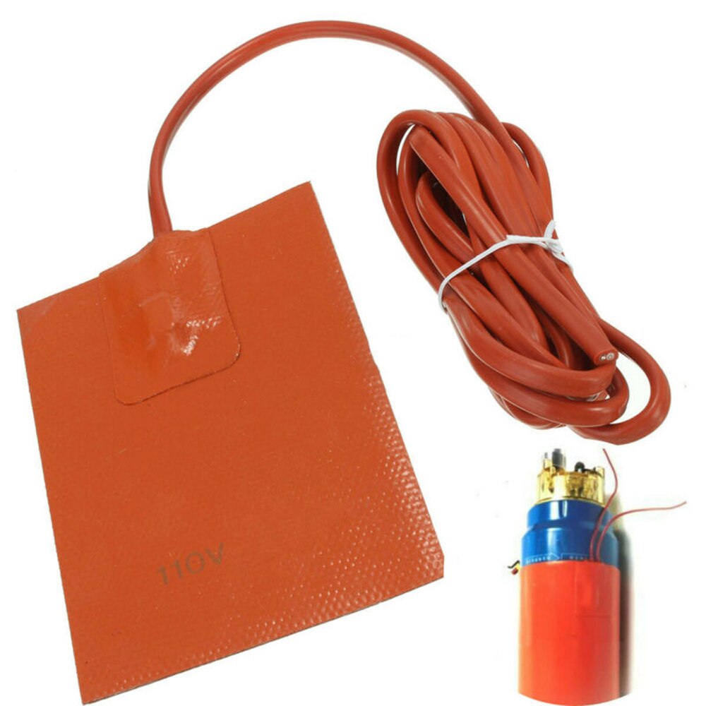 110V 175W Auto Heizung Silikon Pad 130*90mm Motor- Block Hydraulische Thermostat Legierung Draht Auto Heizung Pad