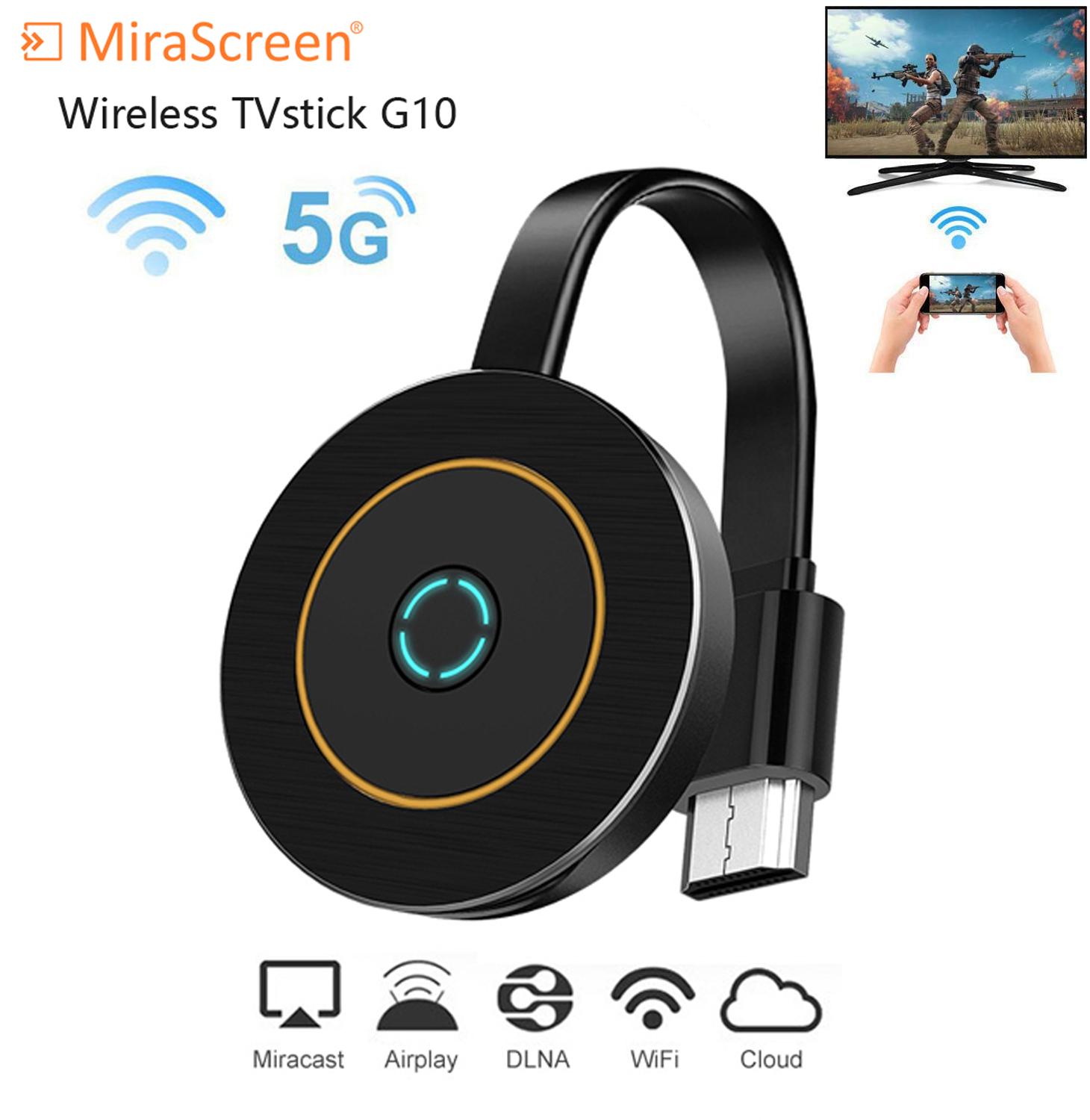 Mirascreen G10 2.4G 5.8G Wifi 4K Tv Stick Anycast Miracast Ios Android Tv Dongle Ontvanger Anycast Dlna airplay 5G Tv Stick
