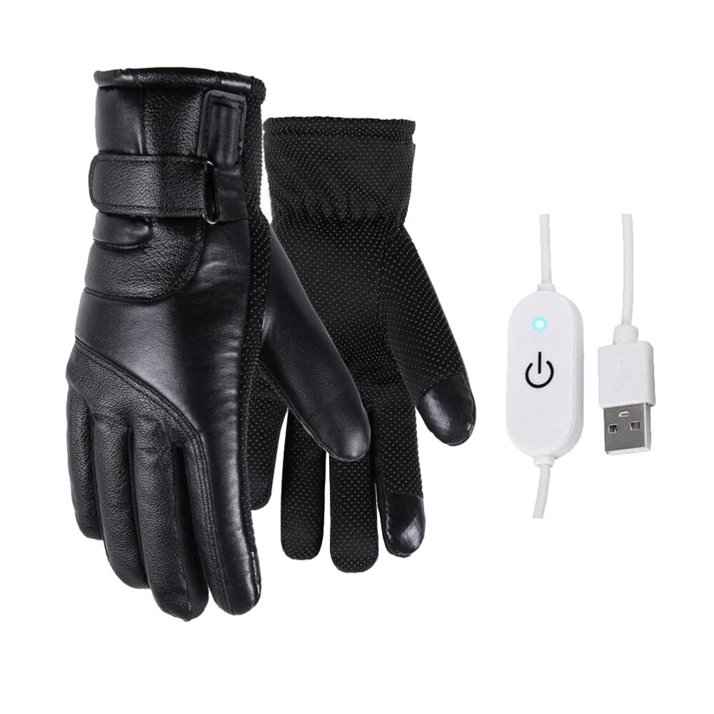 1 paio di guanti da riscaldamento elettrici per motociclette invernali guanti caldi guanti da riscaldamento termici a temperatura costante USB ad alto calore