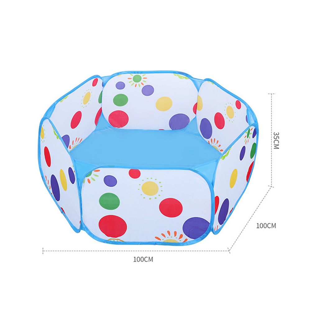 Kids Baby Ball Pit Playpen Tent Folding Balls Pool Fence Six-Sided Surrounded Game House for Indoor Outdoor Print