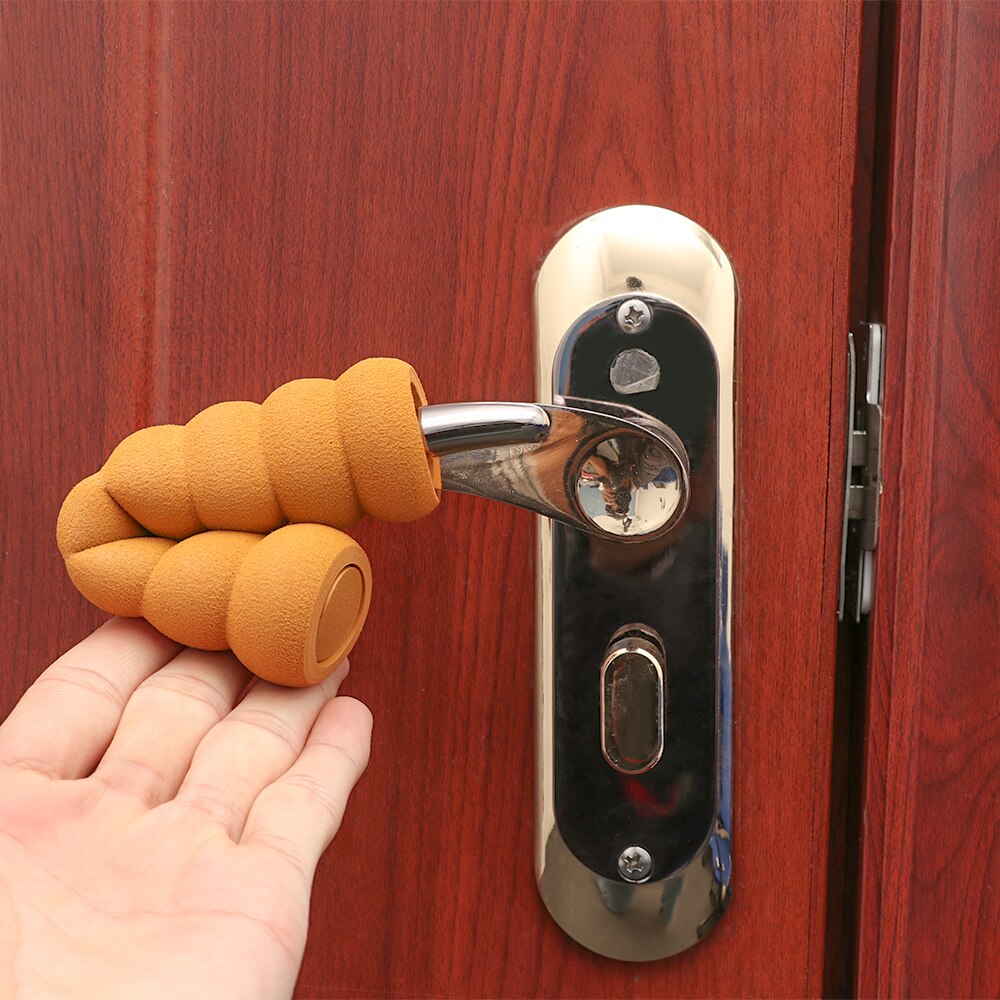 2Pcs/Set Spiral Door Handle Soft Foam Elastic Cover Doorknob Guard Protector Anti-collision Door Stopper Baby Safety Practical