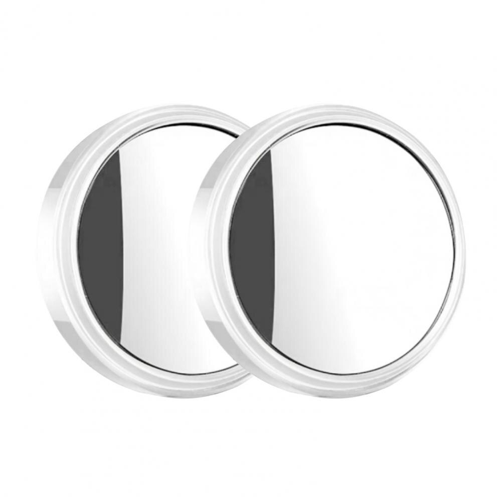 1Pair Car Side Mirror Easy to Observe Car Rear View Mirror Universal Fit Unbreakable Car Door Mirrors:  White