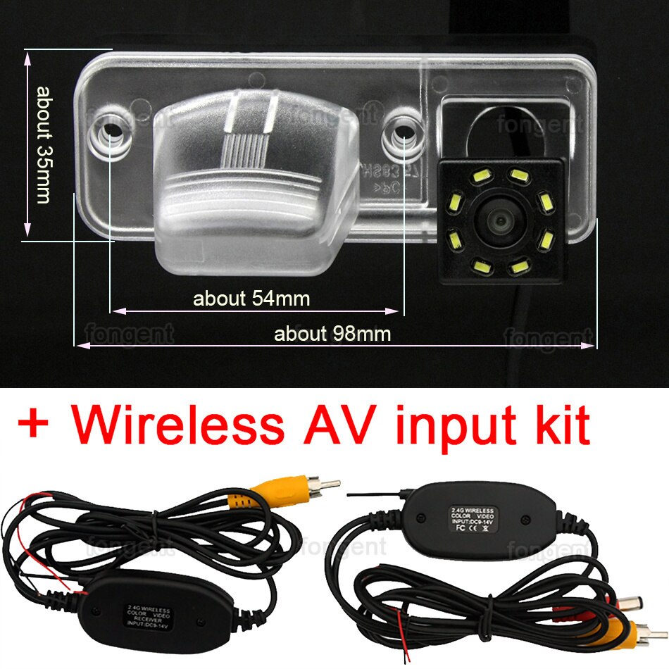 Voor Volkswagen Vw T4 Multivan Transporter Caravelle Business 1990 2000 2001 2002 2003 Auto Achteruitrijcamera Auto Reverse Back Up camera: 8led Wireless