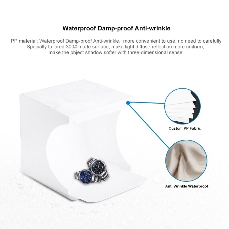 Mini caja de luz portátil plegable para fotos, tienda de campaña para estudio, iluminación LED para fotografía en casa, tiro de mesa