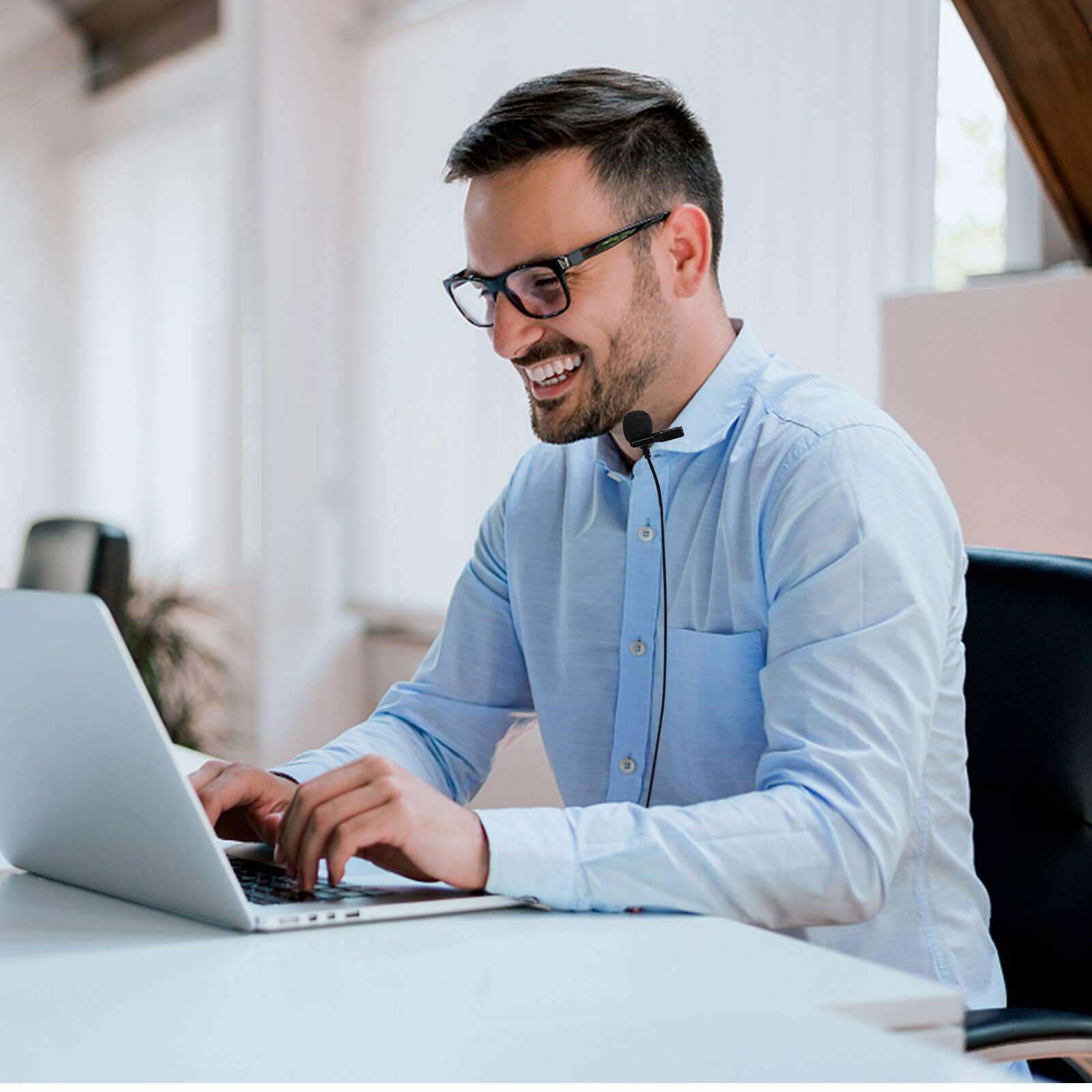 1 Set Podcast Microphone Omnidirectional Condenser Microphone 1.5/3m