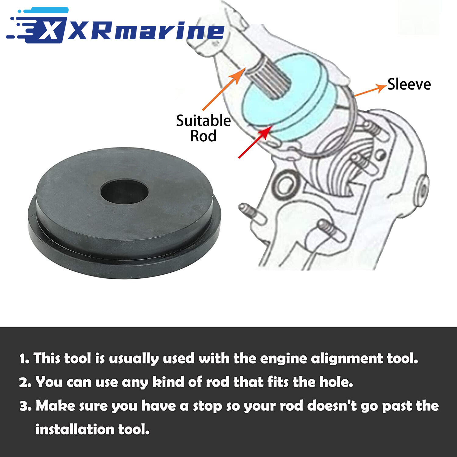 Strumento di installazione dell'anello di fissaggio del soffietto alfa uno gen Due Bravo sostituisce Mercruiser 91- 818162