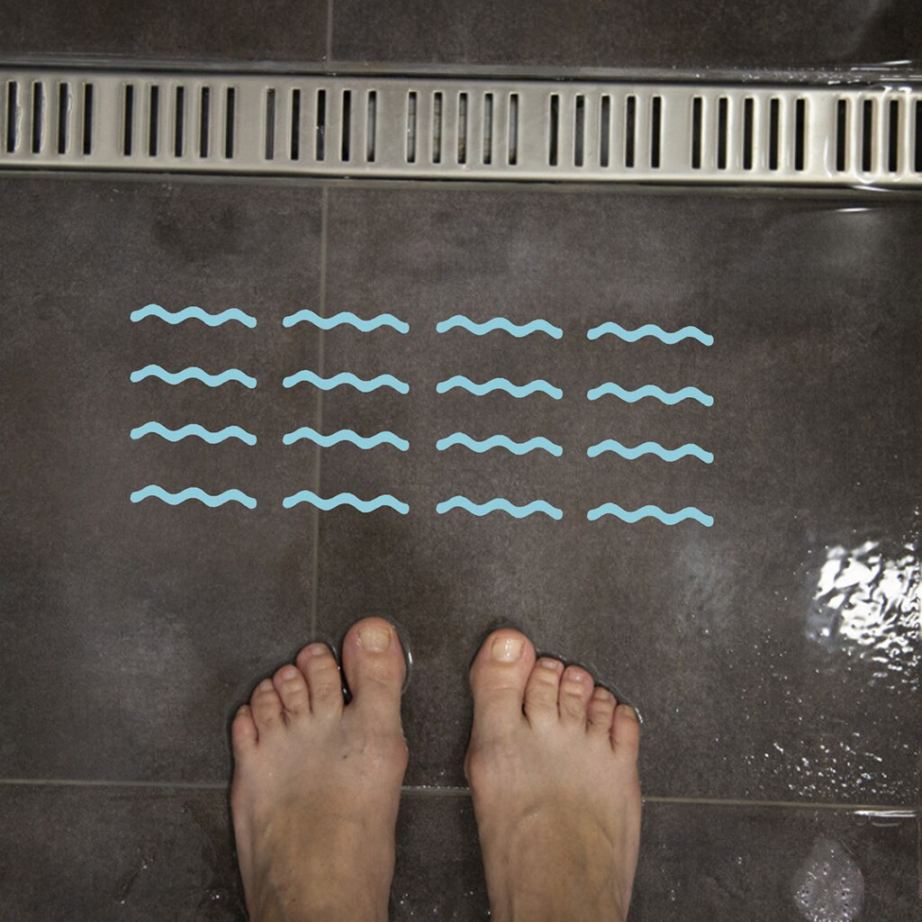 24pcs Bathtub Stickers Anti Slip Bath Tape Shower Pad With Shovel For Stairs Outdoors Safety Shower Strips Mat Textured Treads