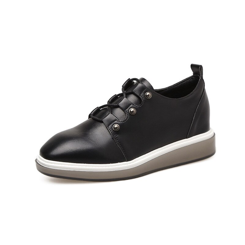 Damskie buty Derby na wszystkie mecze obuwie damskie płytkie usta brytyjskie casualowe buty sportowe drewniaki platforma okrągłe Toe skórzane lato