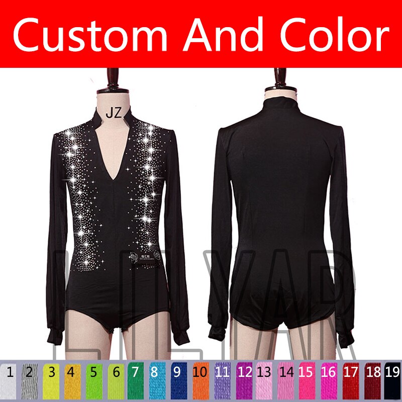 Latin Dance Top Latin Tanzen Shirts Erwachsene Kinder Wettbewerb Leistung Tragen Salsa Platz Professionelle Praxis Kleidung: Custom Colors / XL