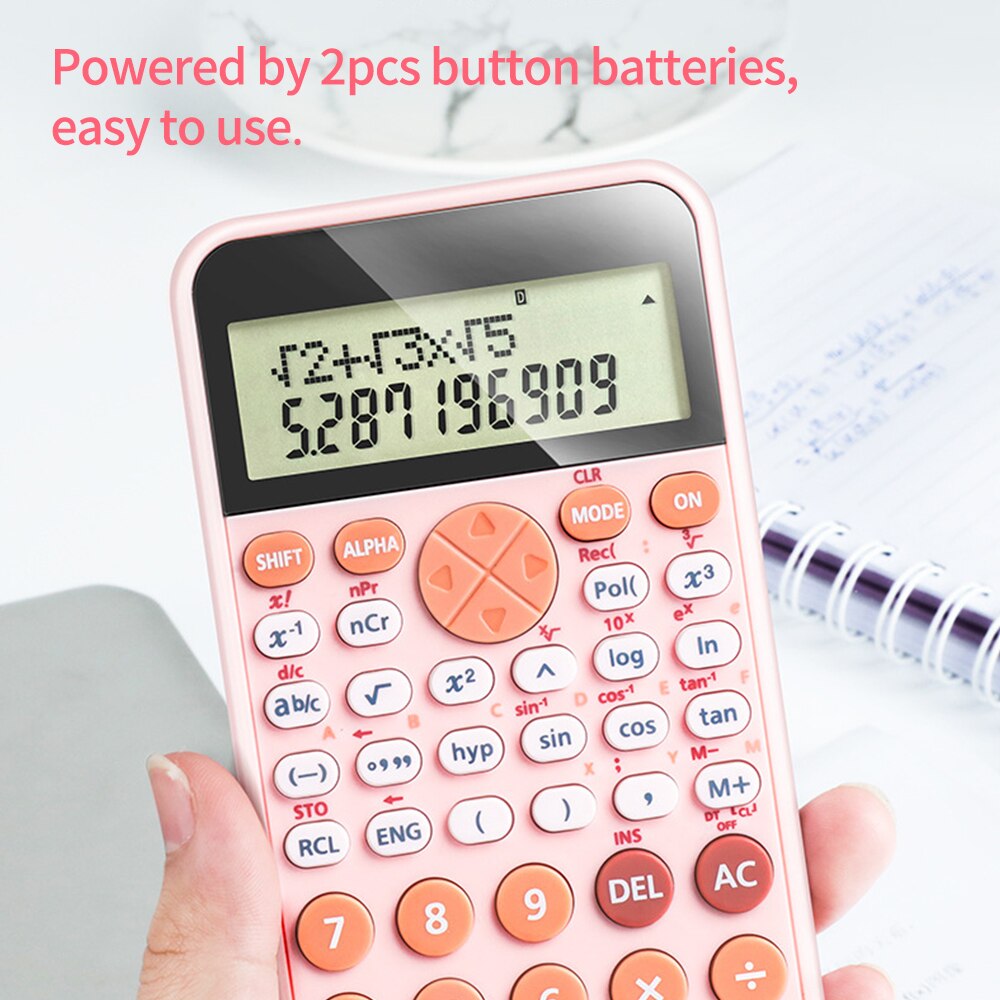 Portable Multi-functional Scientific Calculator with 2 Line Display 240 Functions Mathematics Calculating Tool