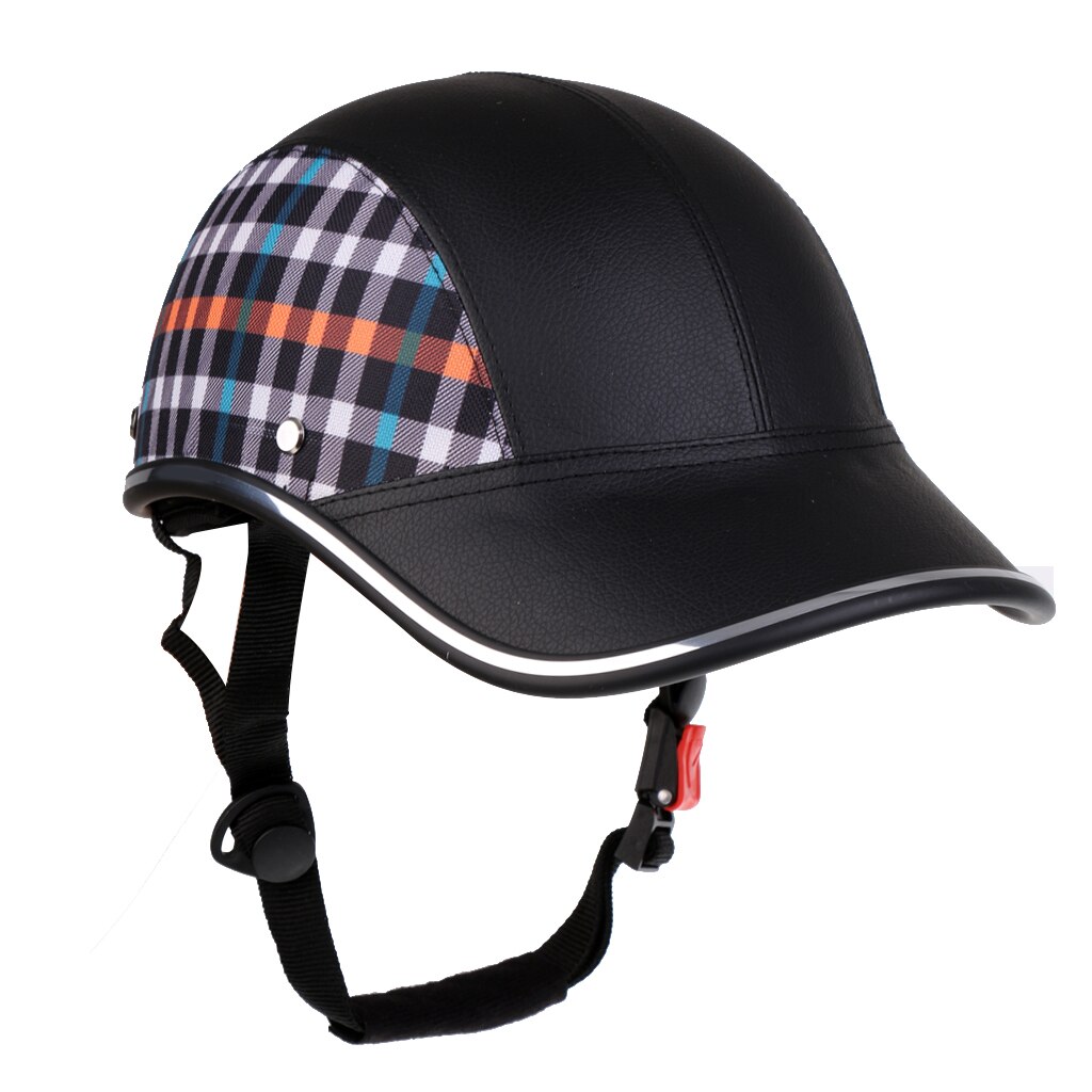 Paardrijden Helm Ademend Motorhelm Baseball Cap Rijden Hoed Voor Wandelen Paardrijden Beschermende Outdoor Veiligheid Apparatuur: Black Grid