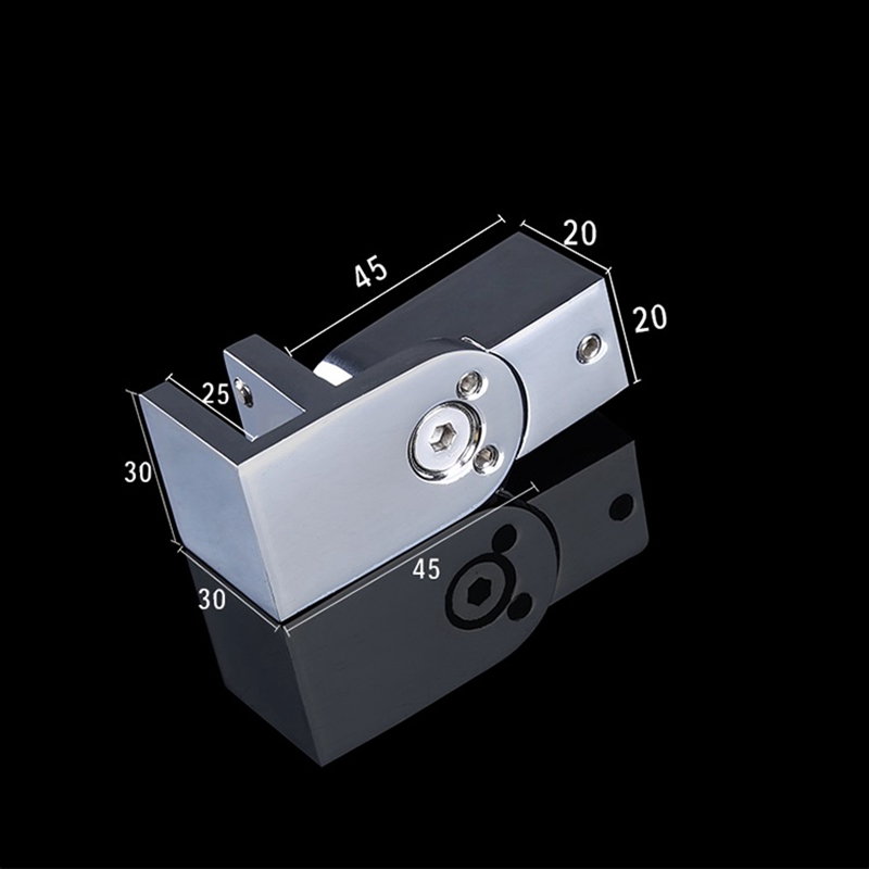 Stainless Steel Shower Room Accessory Glass Supporting Bar Frameless Glass Door Fixed Panel Wall-To-Glass Support Bar Clamp