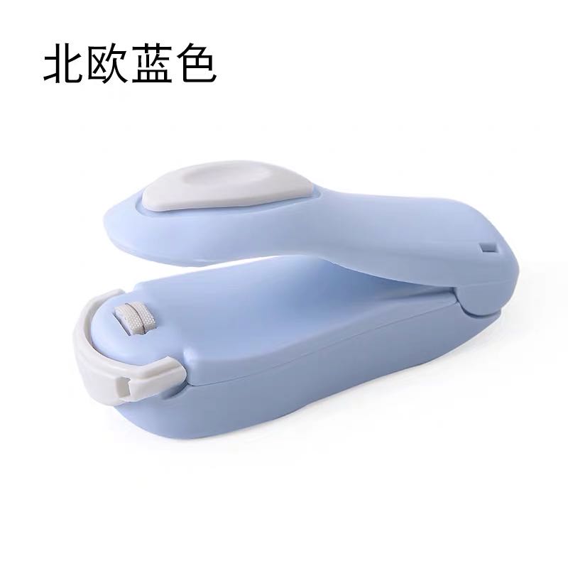 MIni portable sealing machine snack bag heat sealing machine vacum storage of fresh food: blue