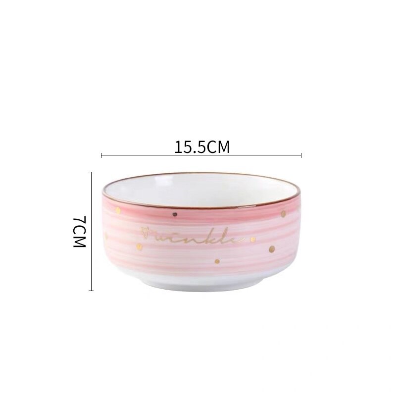 Nordic Kurze Welle Topf Große fisch Teller Runde Keramik Geschirr Pizza Platte Kochgeschirr Porzellan Sushi Geschirr: 6inch bowl pink