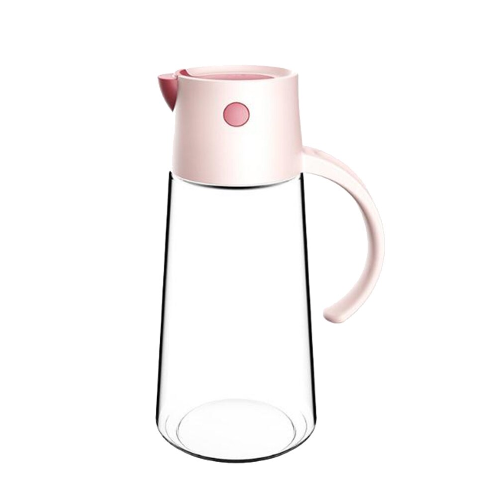 550/650ml stor kapasitet kjøkkenautomatisk snu oljegryte lekkasjesikker antiskli soyaeddikkrukke krydderflaske kjøkkenbeholder: Rosa 550ml