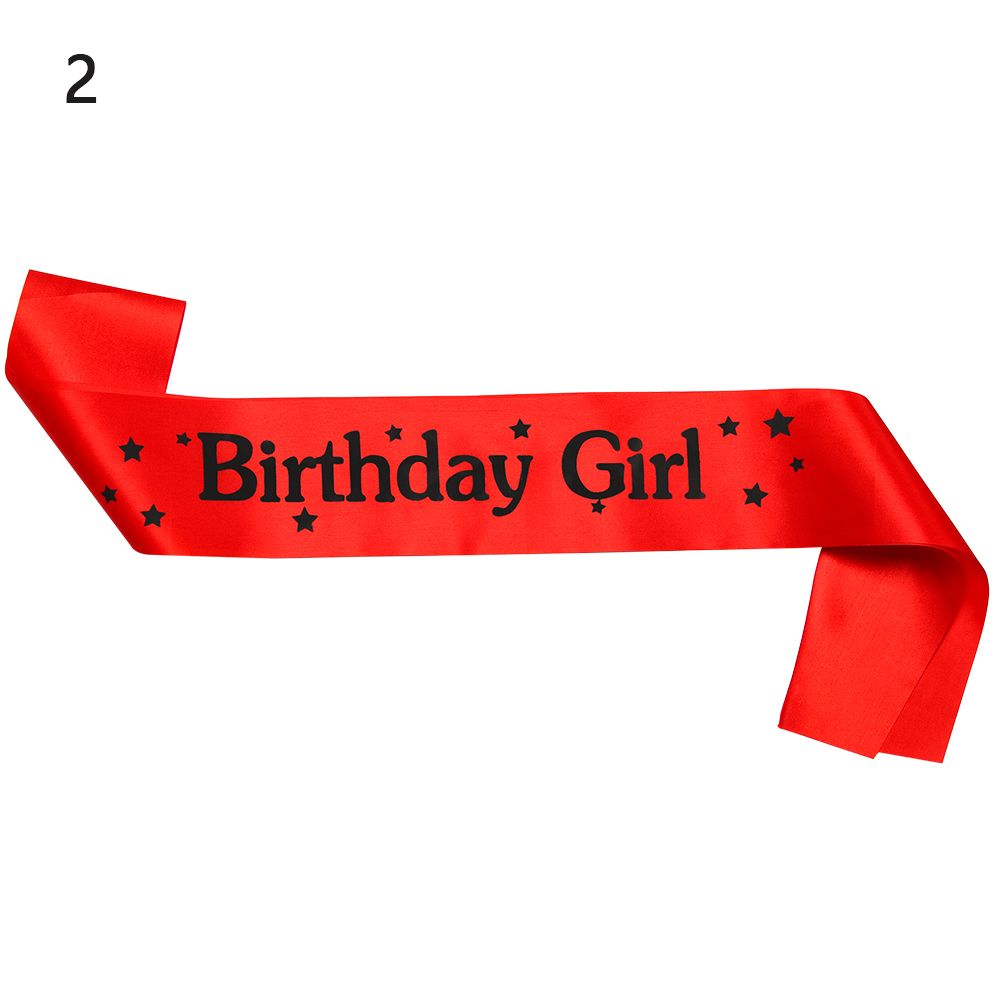 Birthday Girl Ribbons Shoulder Girdle Birthday Girl Glitter Satin Sash Mermaid Party Supplies Decoration Accessories
