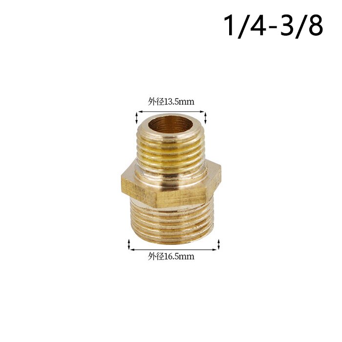Brass Pipe Hex Nipple Fitting Quick Coupler Adapter 1/8 1/4 3/8 1/2 3/4 1 BSP Male to Male Thread Water Oil Gas Connector: 2-3
