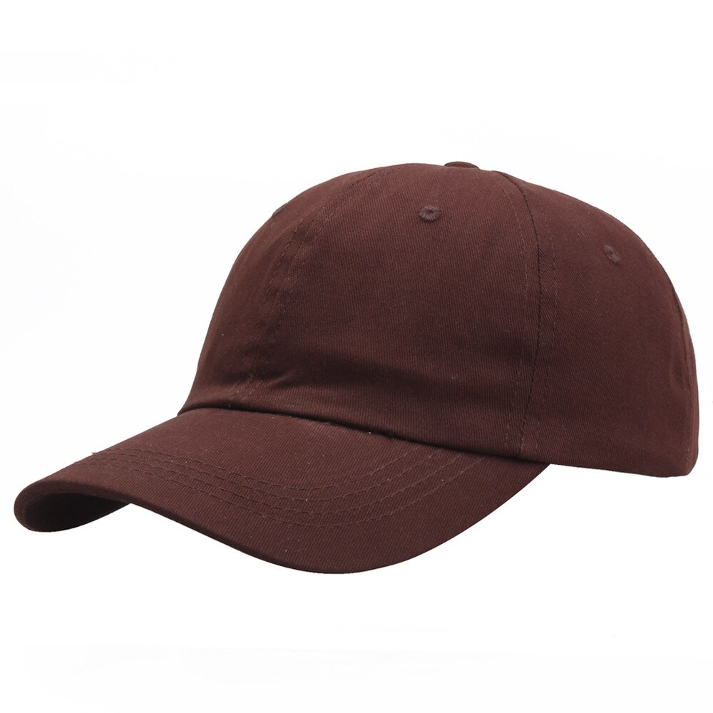 Vrouwen Effen Kleur Baseball Caps Voor Mannen Eenvoudige Zwarte Jongen Verstelbare Outdoor Meisjes Snapback Cap Multicolor Zon Trucker hoed: Coffee