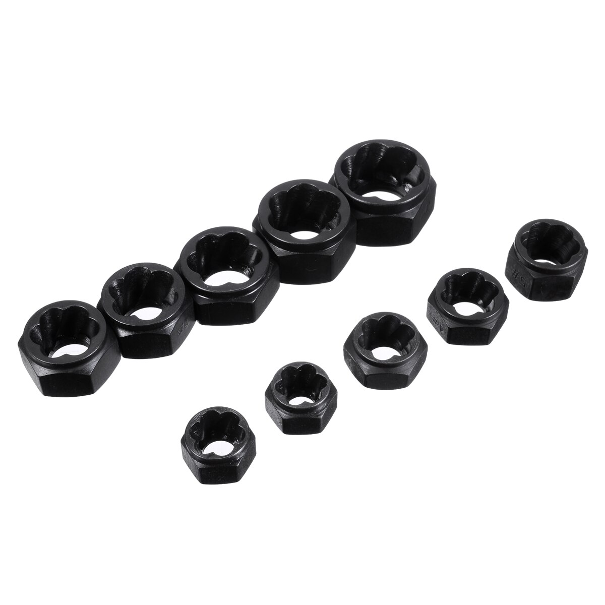 10pcs Damaged Nut Bolt Low Remover Stud Extractor Set Broken Screw Stripped Removal Tool Hardware Repair Hand Tool