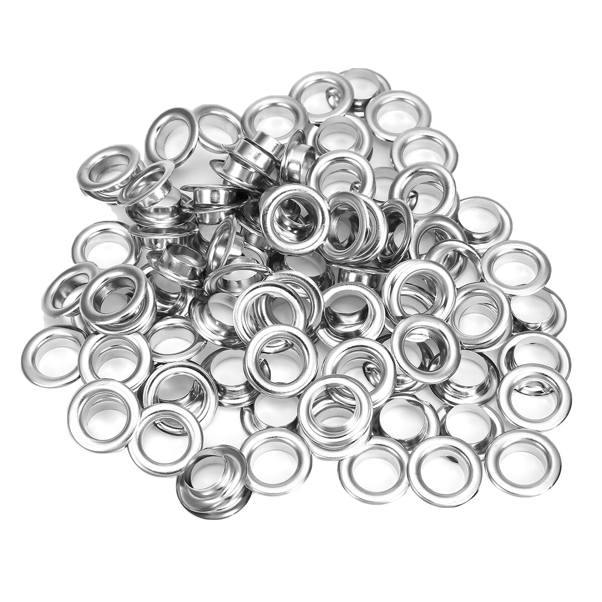 Conjunto de ojales de Metal 100 Uds. 10mm juego de anillos de ojales de Metal con varillas perforadoras de montaje para manualidades de cuero ropa suministros de costura