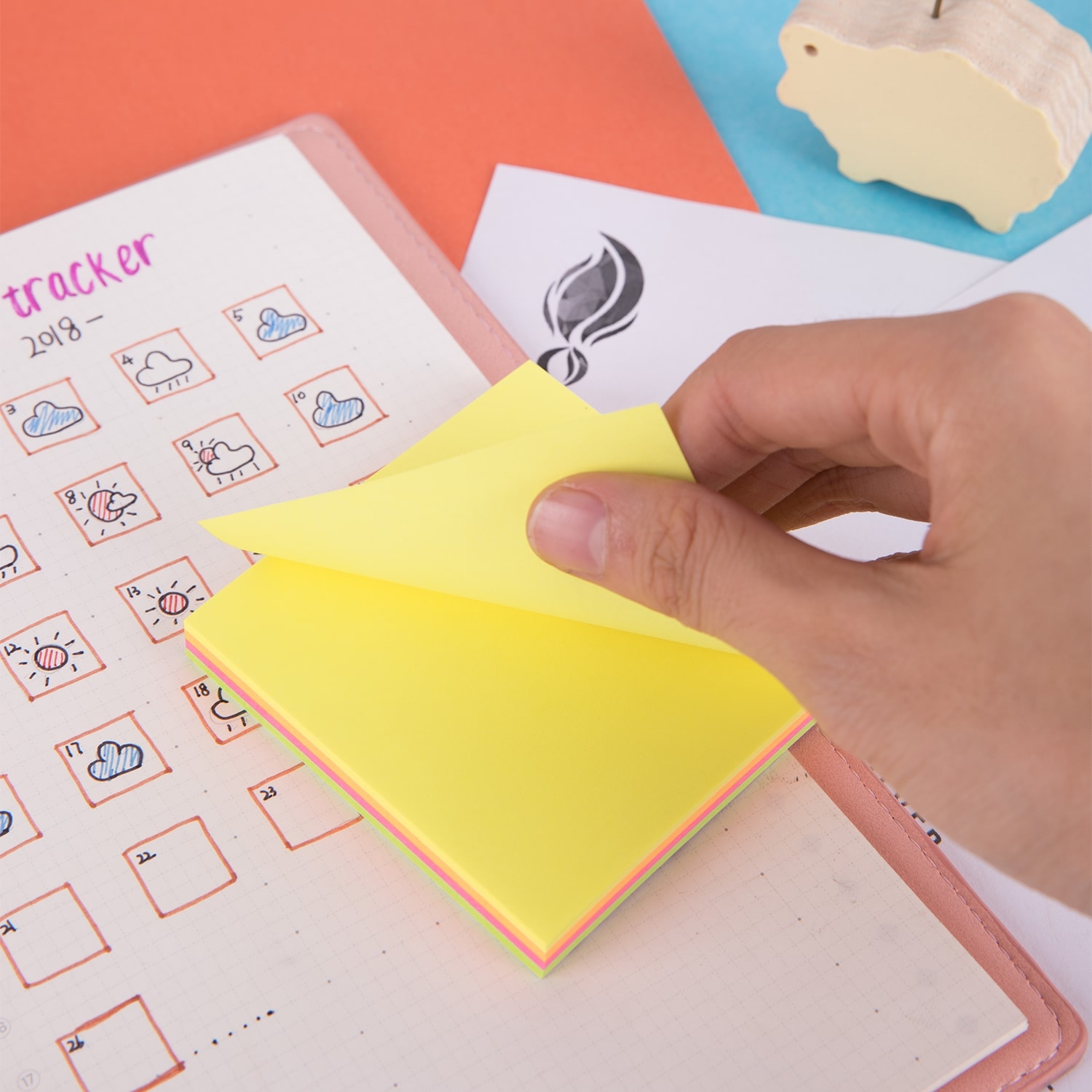 Deli EA02602 Pad Notities 3 "* 3" Sticky Notes 4 Neon Kleuren Memo Pads Post Het Sterke Lijm 4*25 Vellen Kantoor Schoolbenodigdheden