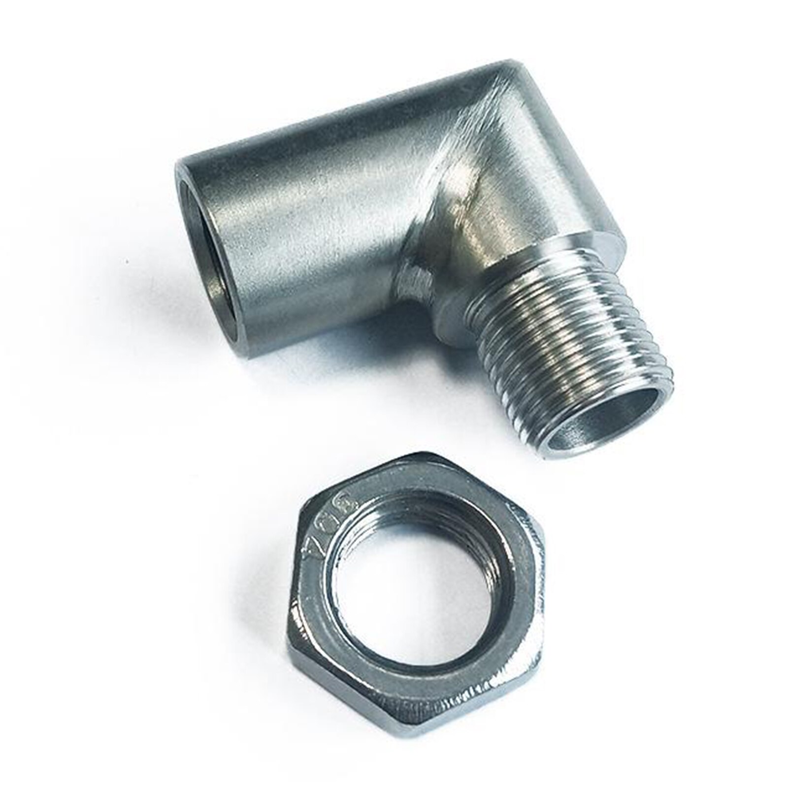 Stainless Steel Car O2 Angled Extender Spacer M18 x1.5,Universal for Any Thread Size of 18mm
