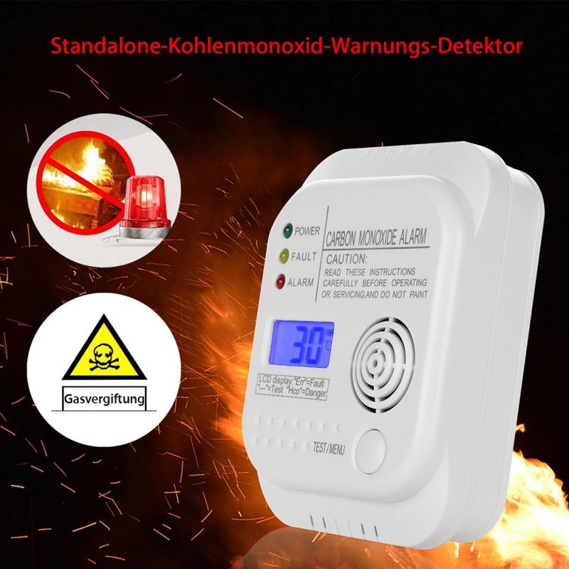 CO carbon monoxide detector detector alarm alarm sensor for home security warns both acoustically and optically