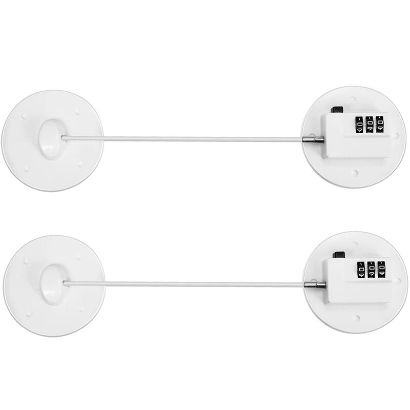 2 Pcs Refrigerator Lock Fridge Lock Freezer Door Lock Adhesive Coded Lock Fridge Safety Lock File Drawer Lock: Default Title