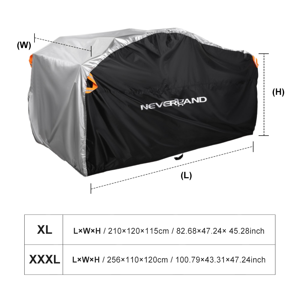 Strand atv fyrhjuling motorcykel 190t vatten regnsäker damm anti-uv fodral motorcykel för polaris motorcykel skal xl xxxl  d20