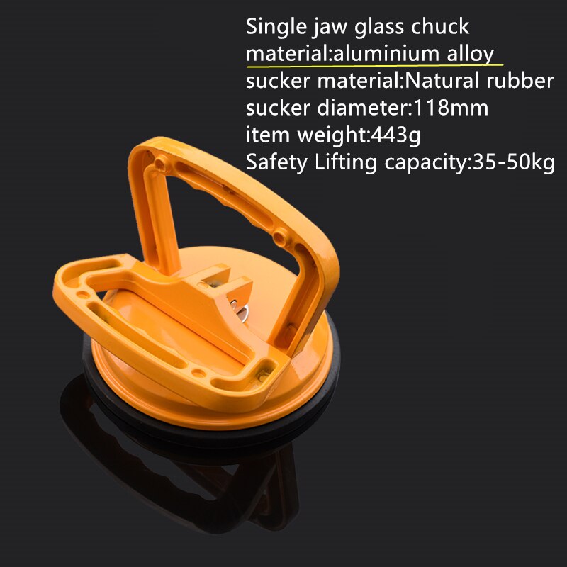 50-145kg glas sugekop aluminiumslegering gummi sugekop super suge glas fliser gulv bæreværktøj løfteholder sugere: Legering en kæbe